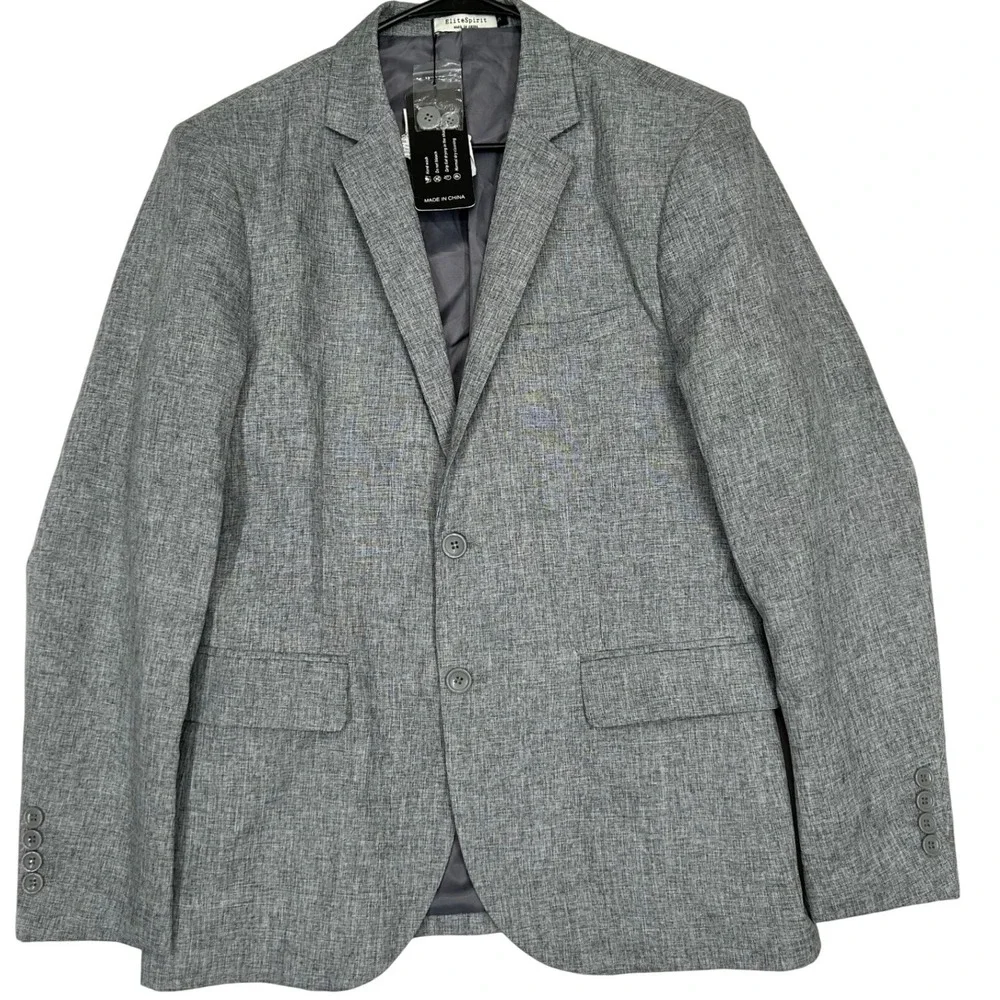 Kohl's Elite Spirit Men's Gray 2 Button Sport‎ Coat Size Small New with Tags